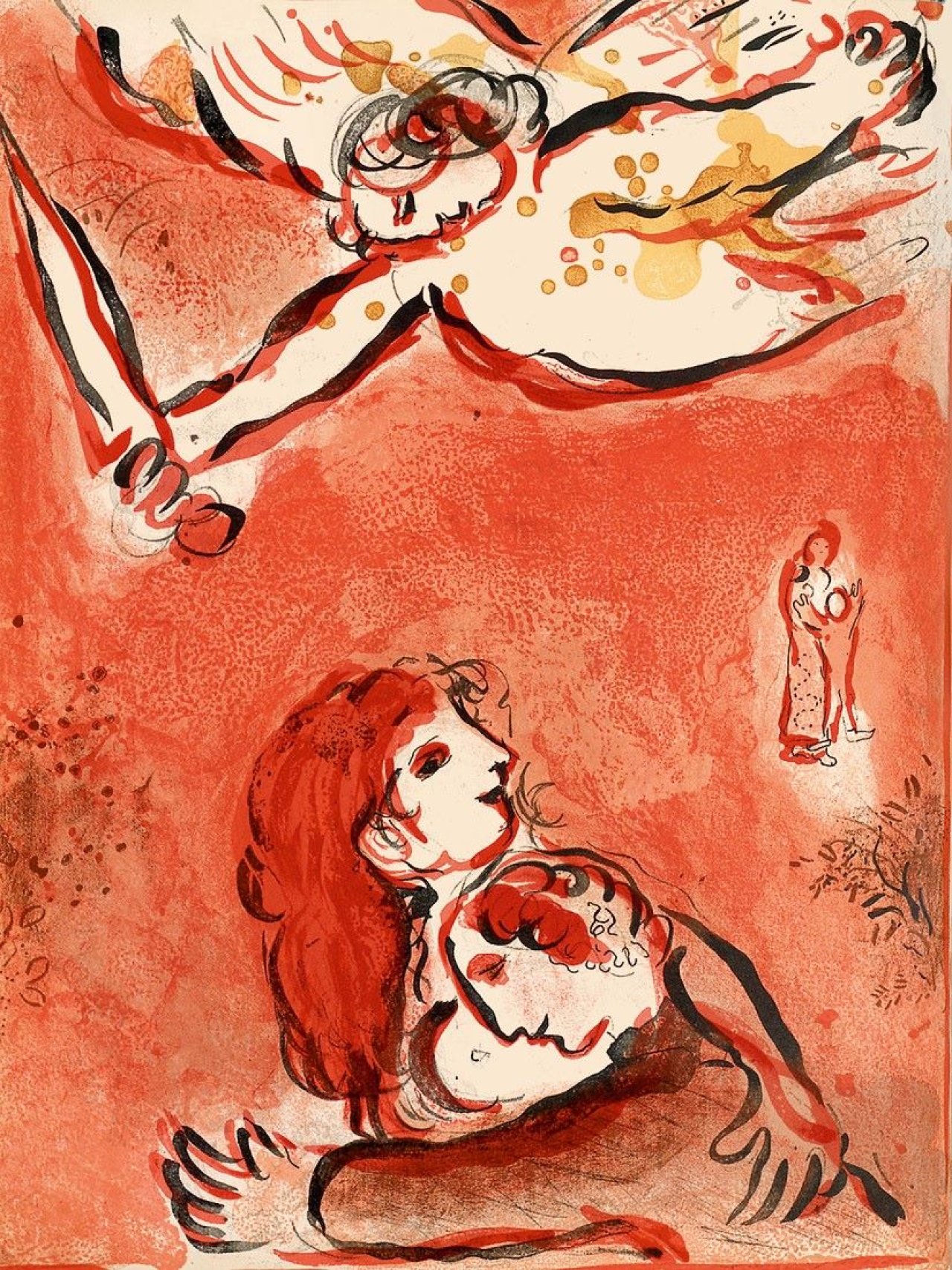Auf diesem Bild ist das folgende Kunstwerk zu sehen: Marc Chagall. „Drawings for the Bible“. 1960.