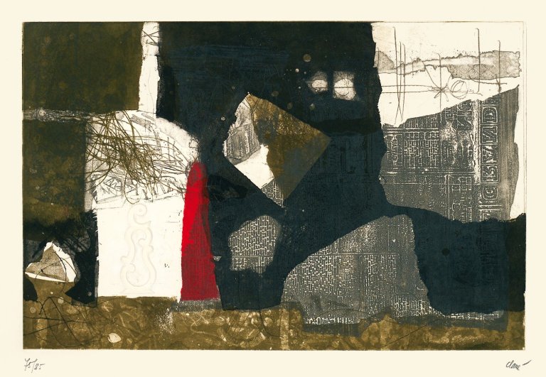 Auf diesem Bild ist das folgende Kunstwerk zu sehen: Antoni Clavé. „La Bouteille“. 1969.