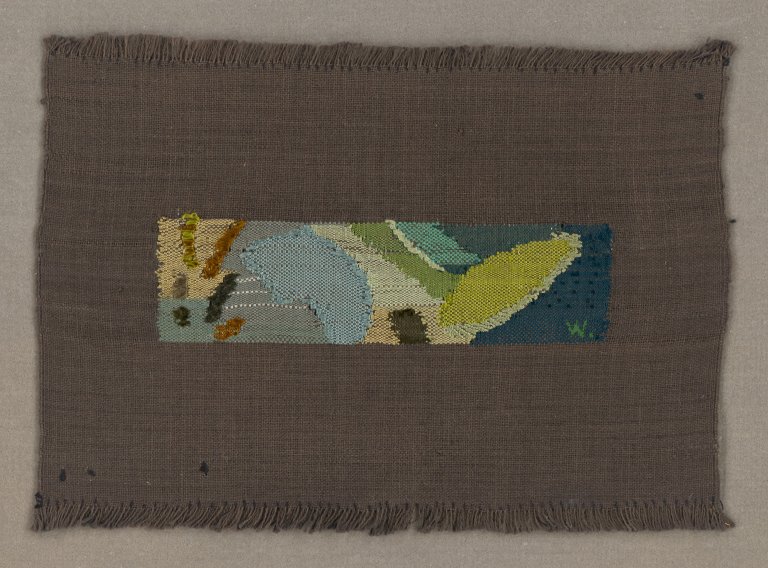 Auf diesem Bild ist das folgende Kunstwerk zu sehen: Woty Werner. „Kleine Weberei Nr. 27“. 1954.