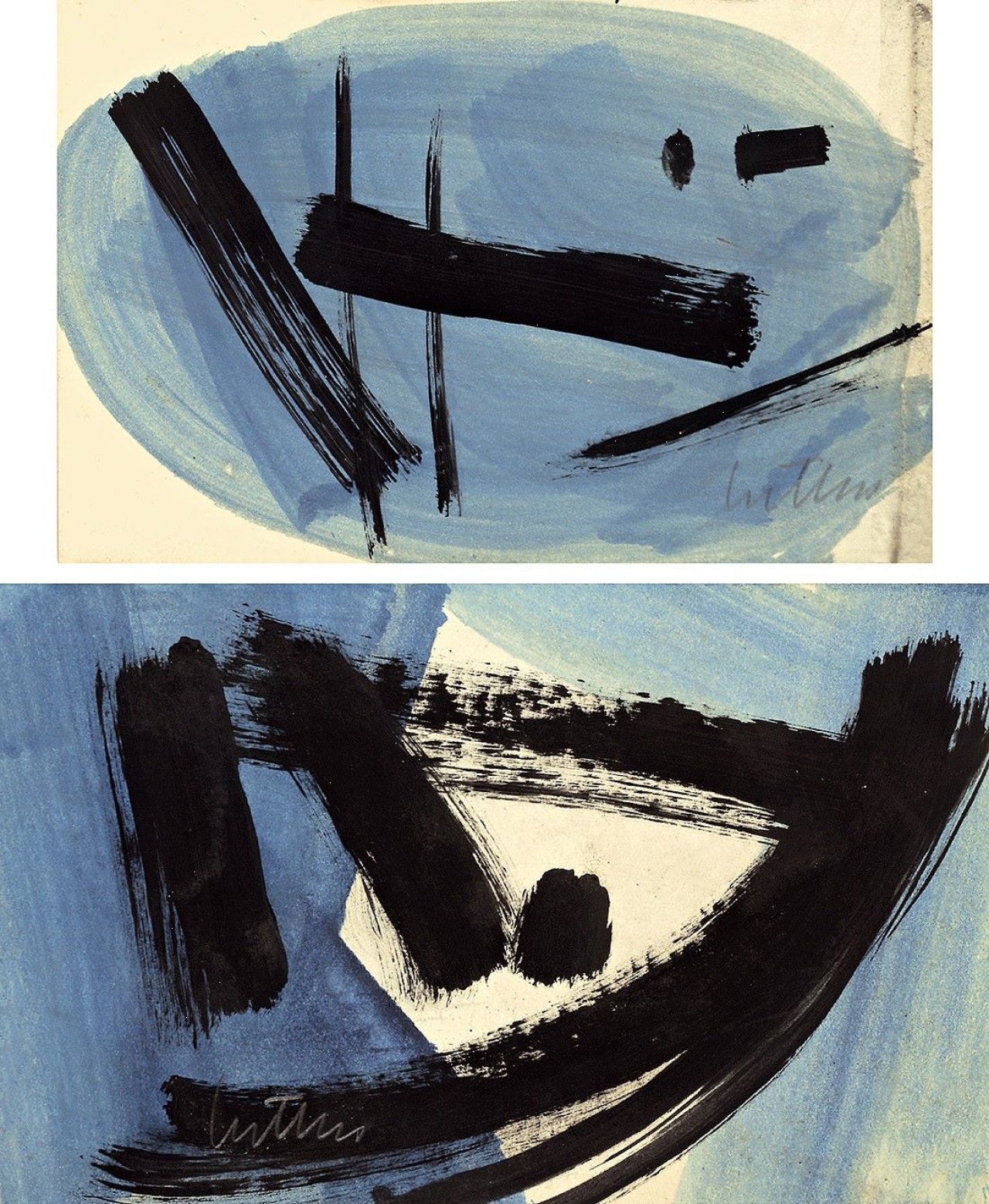 Auf diesem Bild ist das folgende Kunstwerk zu sehen: Adolf Luther. Ohne Titel. Um 1957.