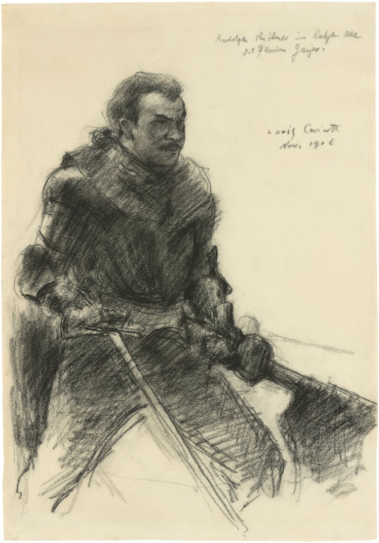 This picture shows the following artwork: Lovis Corinth. Rudolf Rittner im letzten Akt des Florian Geyer. 1906.