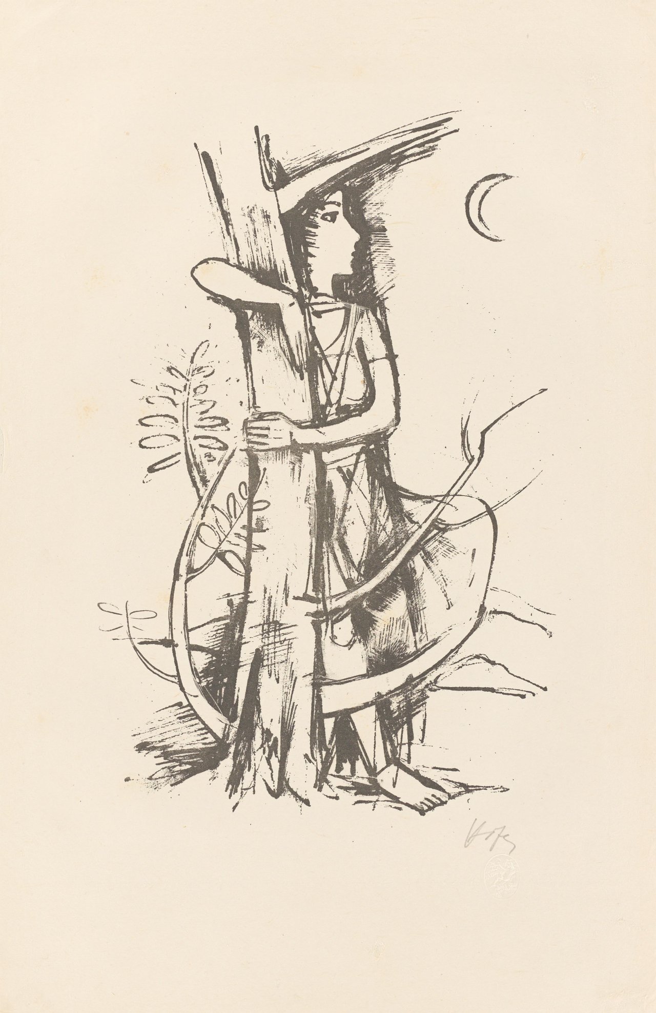Auf diesem Bild ist das folgende Kunstwerk zu sehen: Karl Hofer. Aus: „Zenana“. 1923.
