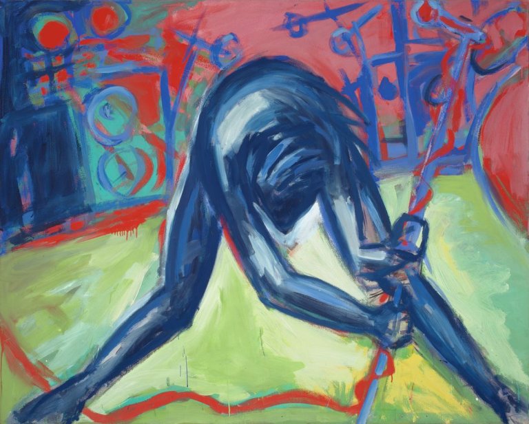 Auf diesem Bild ist das folgende Kunstwerk zu sehen: Helmut Middendorf. „Maniac“. Aus: „Sänger“. 1980.