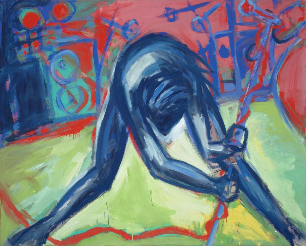 Auf diesem Bild ist das folgende Kunstwerk zu sehen: Helmut Middendorf. „Maniac“. Aus: „Sänger“. 1980.