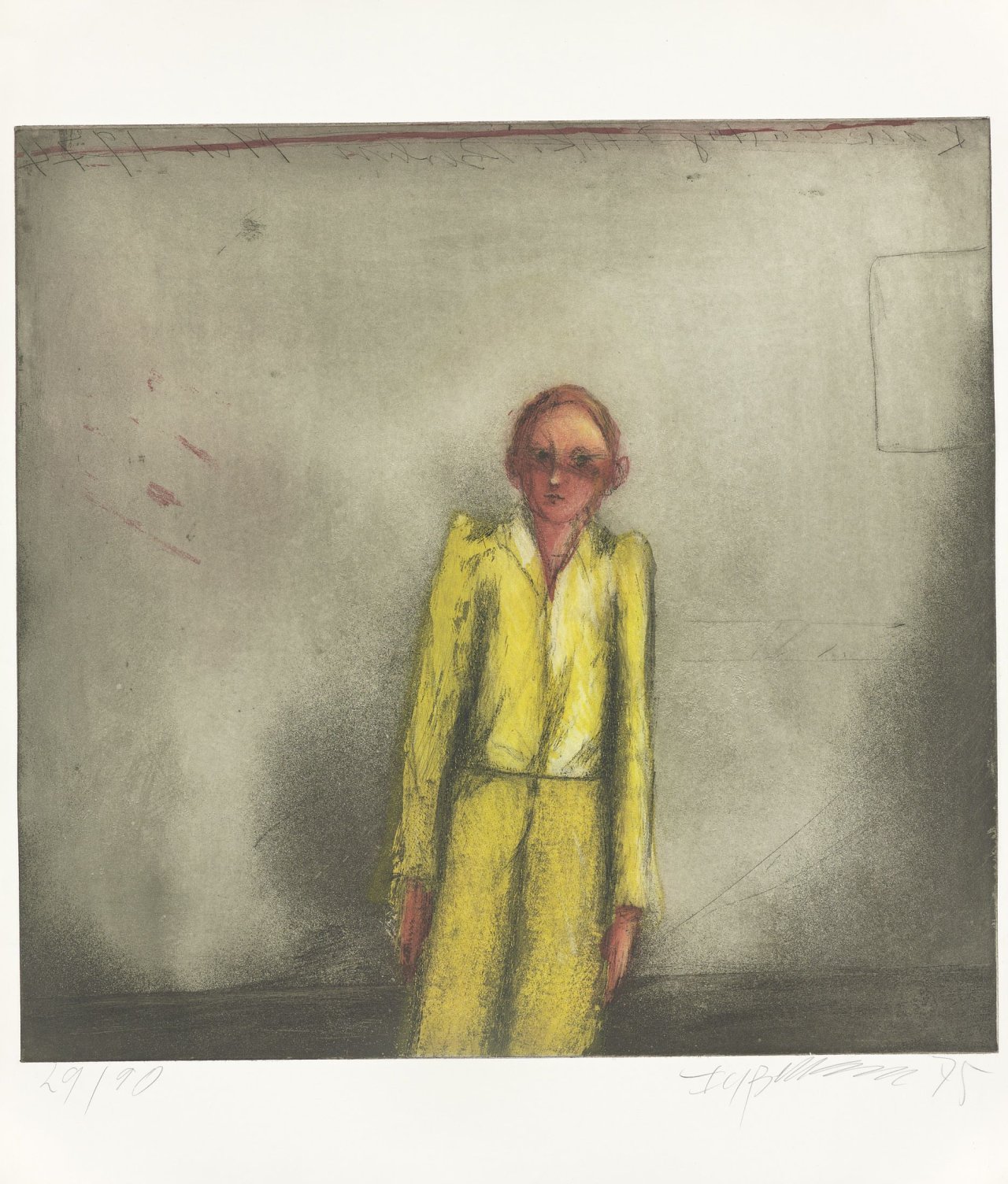 This picture shows the following artwork: Klaus Fußmann. „Hella K. in Gelb“. 1975.