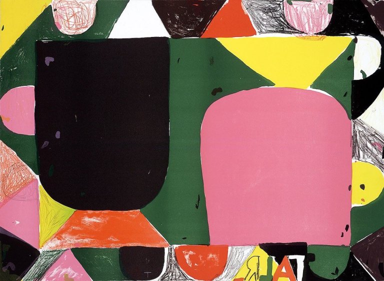 Auf diesem Bild ist das folgende Kunstwerk zu sehen:  Tal R (d.i. Tal Rosenzweig). Ohne Titel.