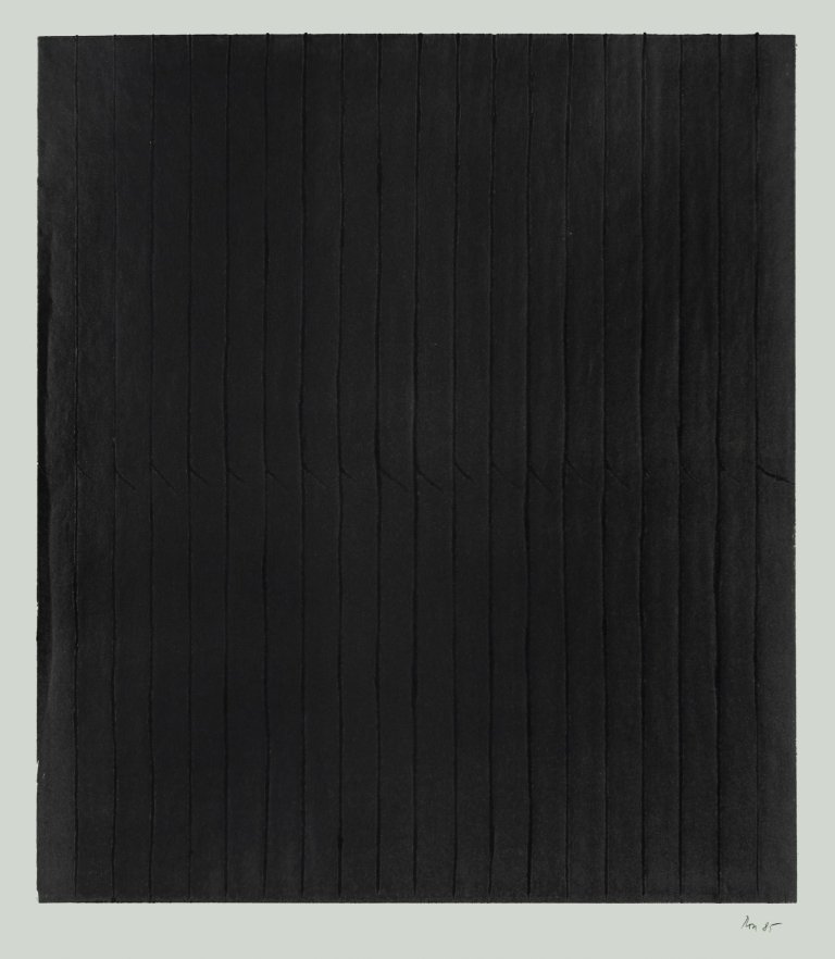 Auf diesem Bild ist das folgende Kunstwerk zu sehen: Rolf Rose. Reliefbild. 1985.