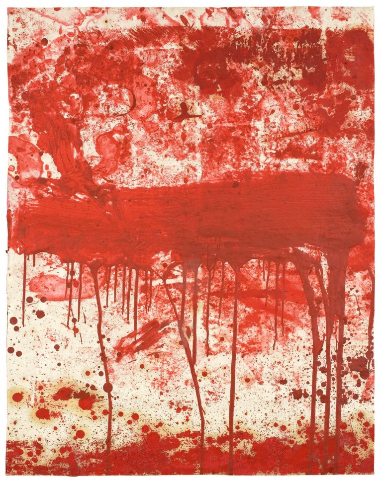 Auf diesem Bild ist das folgende Kunstwerk zu sehen: Hermann Nitsch. Ohne Titel. 1987.