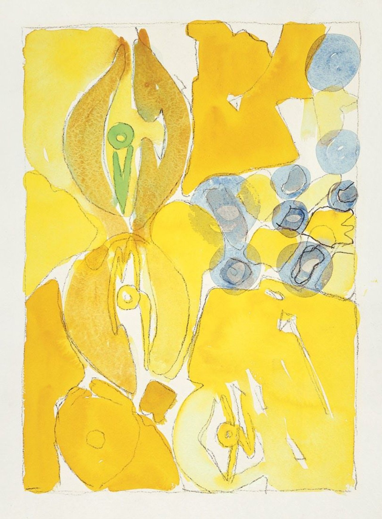 Auf diesem Bild ist das folgende Kunstwerk zu sehen: Ernst Wilhelm Nay. Ohne Titel. 1965.