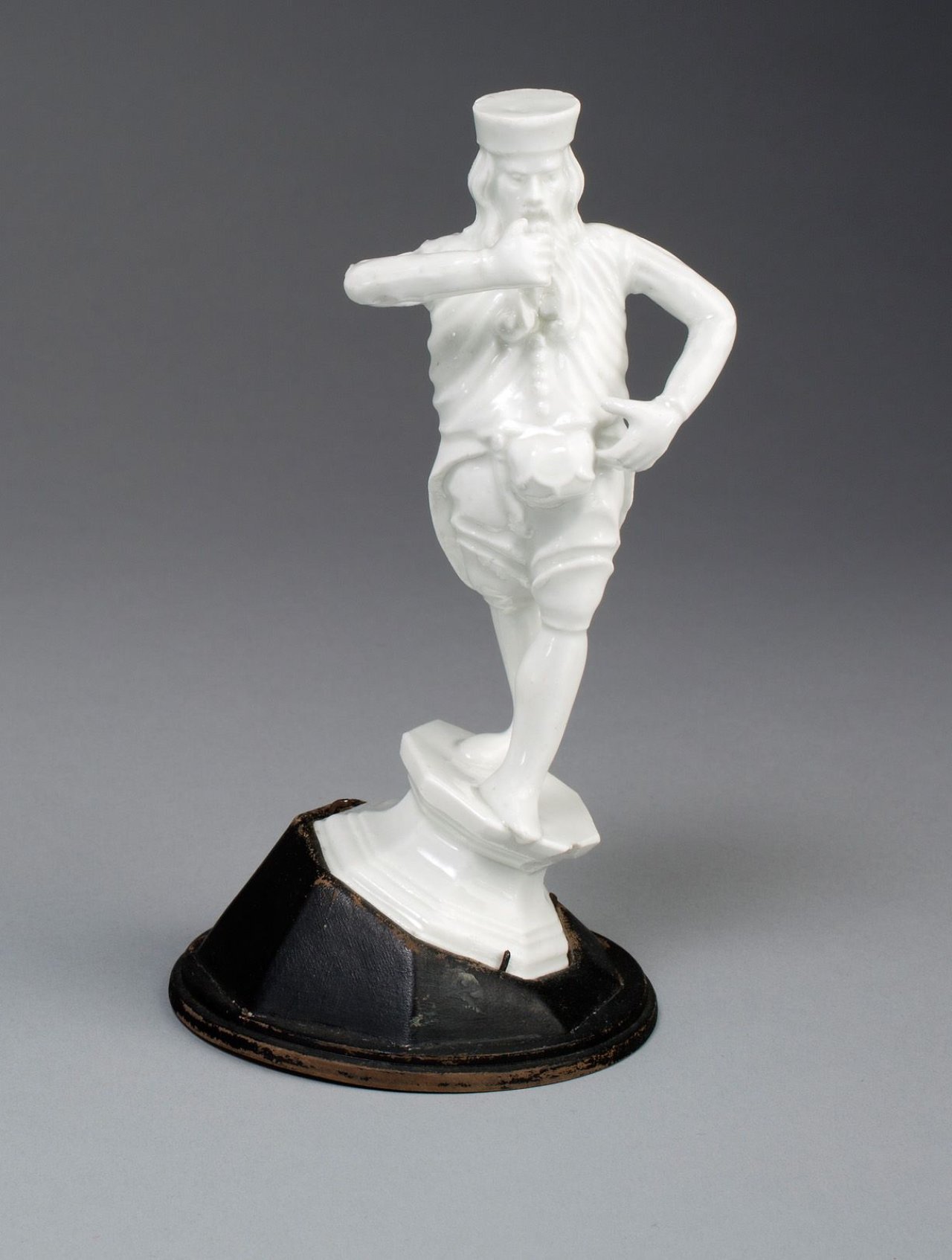 This picture shows the following artwork:  Meissen Porcelain. Figure of a Miner. 1725/30.