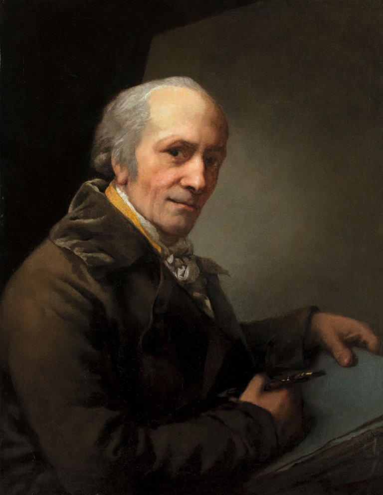 Auf diesem Bild ist das folgende Kunstwerk zu sehen: Anton Graff. Selbstportrait. 1806.