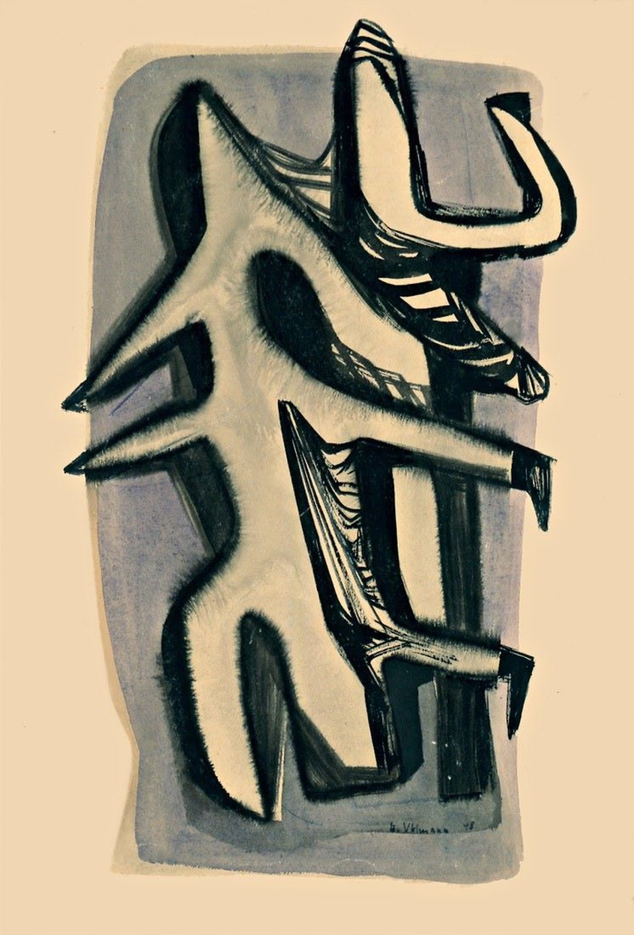 Auf diesem Bild ist das folgende Kunstwerk zu sehen: Hans Uhlmann. Ohne Titel. 1948.