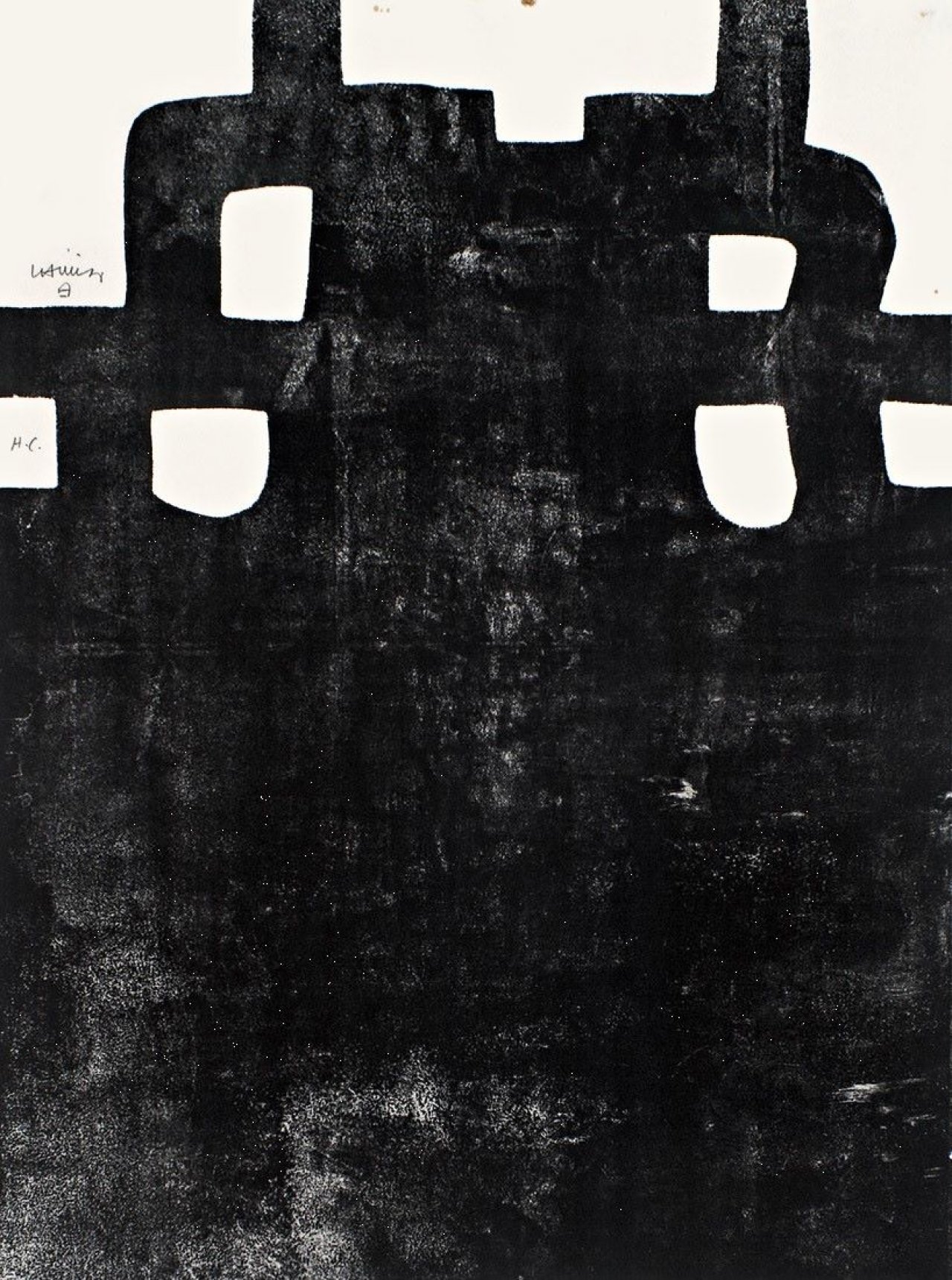 This picture shows the following artwork: Eduardo Chillida. „Gurutze Gorria III“. 1984.