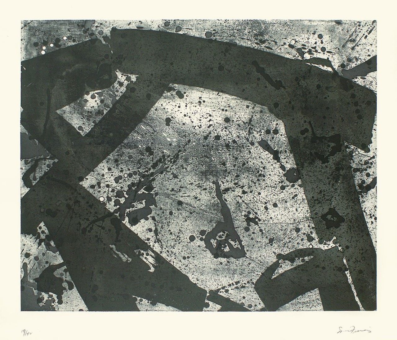 Auf diesem Bild ist das folgende Kunstwerk zu sehen: Sam Francis. „Metal Field I“. 1973.