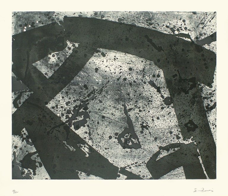 Auf diesem Bild ist das folgende Kunstwerk zu sehen: Sam Francis. „Metal Field I“. 1973.