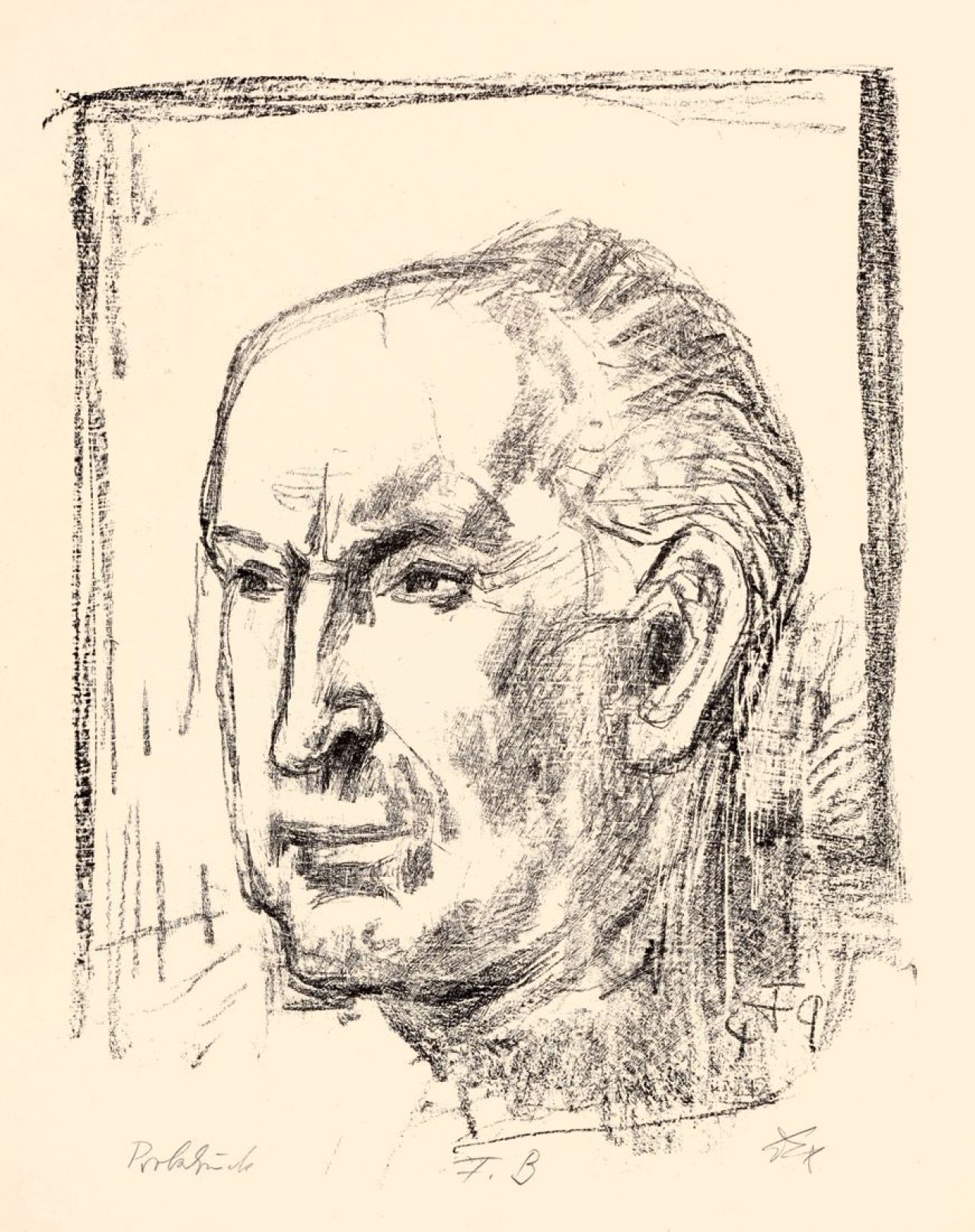 Auf diesem Bild ist das folgende Kunstwerk zu sehen: Otto Dix. „Bildnis Friedrich Bienert“. 1949.