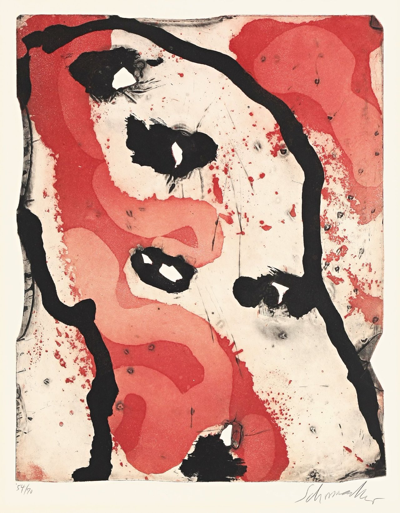 This picture shows the following artwork: Emil Schumacher. „4/1974“. 1974.