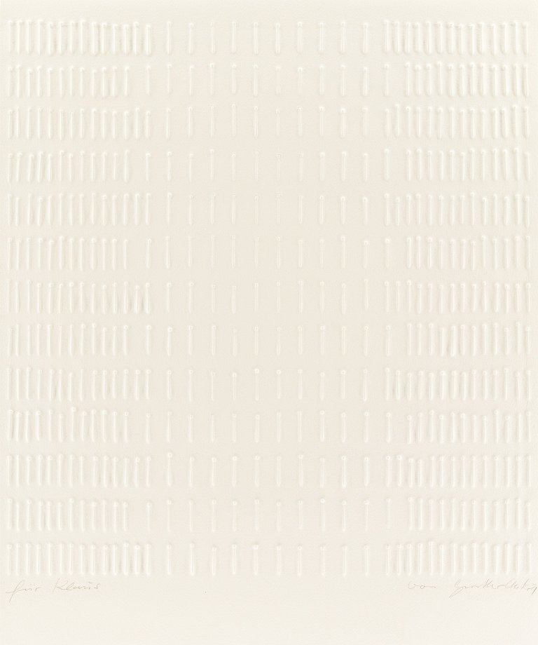 Auf diesem Bild ist das folgende Kunstwerk zu sehen: Günther Uecker. Ohne Titel. 1971.