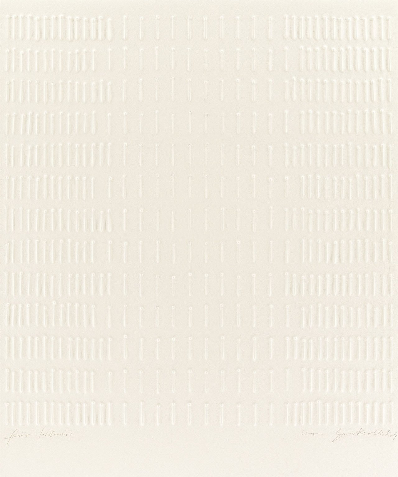 Auf diesem Bild ist das folgende Kunstwerk zu sehen: Günther Uecker. Ohne Titel. 1971.