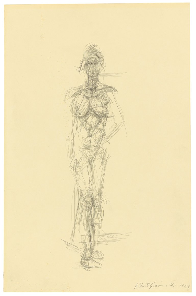 Auf diesem Bild ist das folgende Kunstwerk zu sehen: Alberto Giacometti. Nu. 1959.