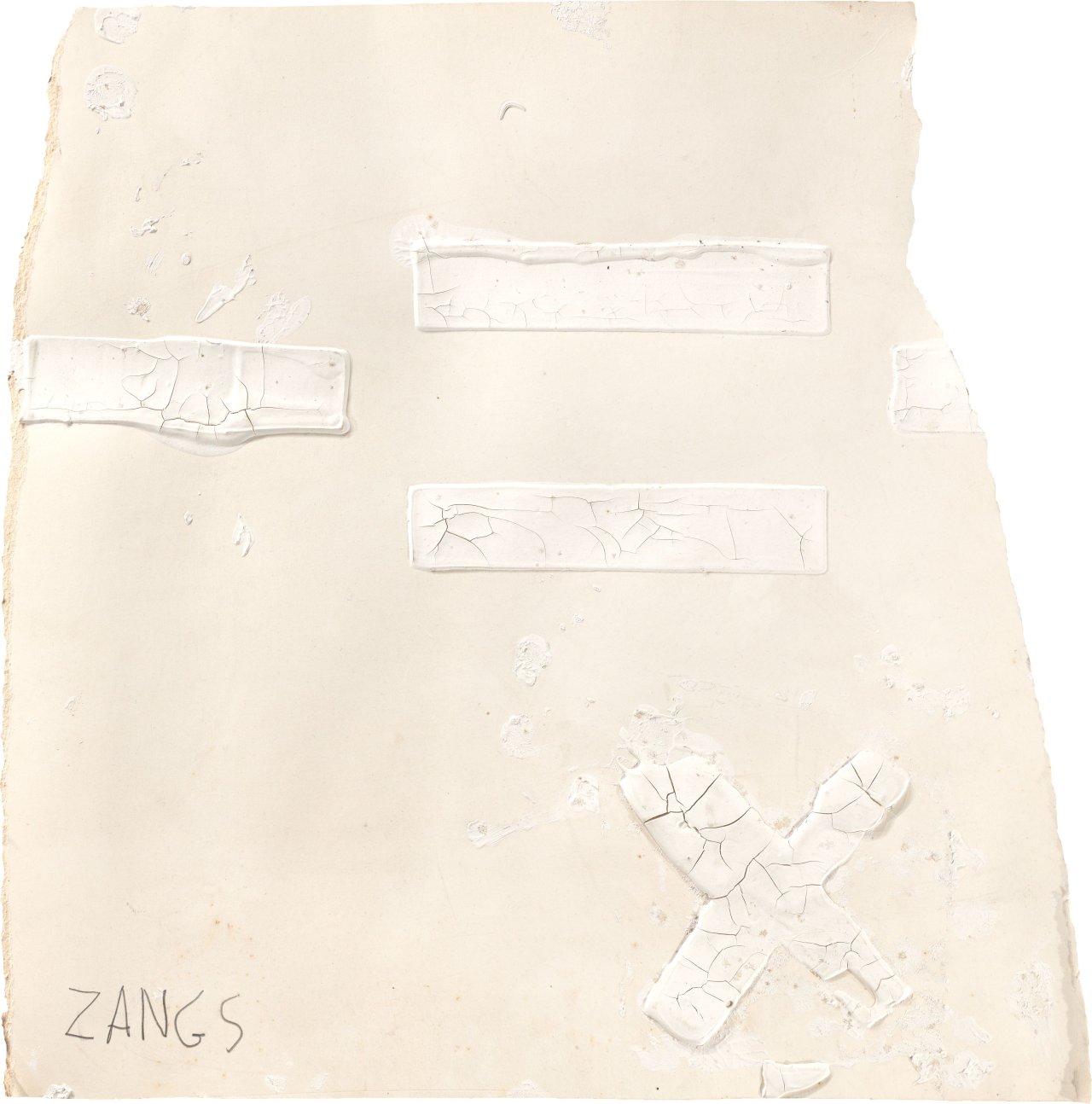 Auf diesem Bild ist das folgende Kunstwerk zu sehen: Herbert Zangs. Ohne Titel. 1980er-Jahre.