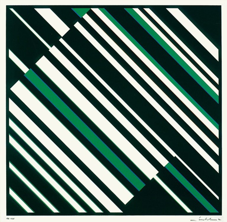 Auf diesem Bild ist das folgende Kunstwerk zu sehen: Günter Fruhtrunk. Aus: „Sechs Serigraphien“. 1967.