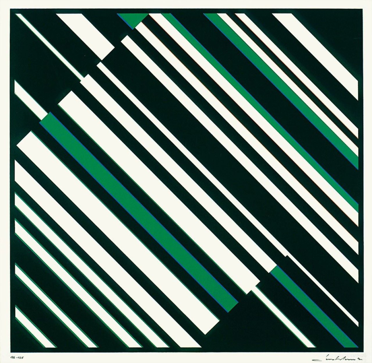 Auf diesem Bild ist das folgende Kunstwerk zu sehen: Günter Fruhtrunk. Aus: „Sechs Serigraphien“. 1967.