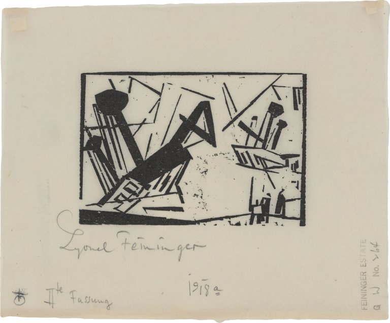 Auf diesem Bild ist das folgende Kunstwerk zu sehen: Lyonel Feininger. „Wrack 2“. 1919.