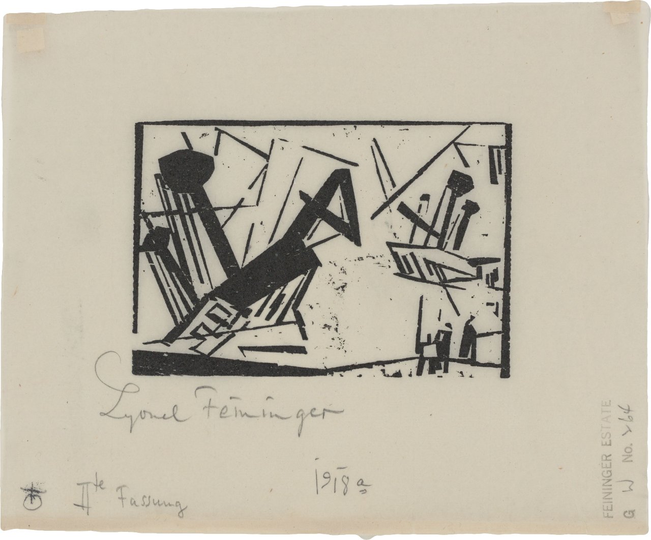 This picture shows the following artwork: Lyonel Feininger. ”Wrack 2”. 1919.
