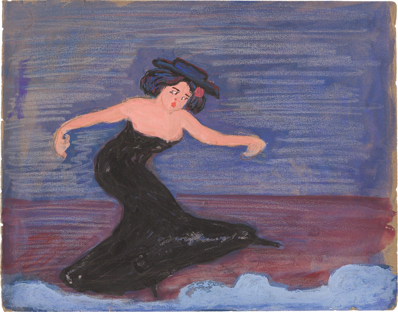 Auf diesem Bild ist das folgende Kunstwerk zu sehen: Marianne von Werefkin. Sängerin. Um 1907/08.