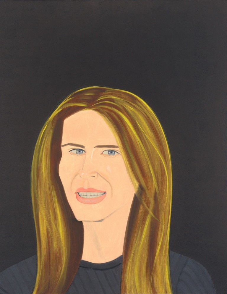 Auf diesem Bild ist das folgende Kunstwerk zu sehen: Alex Katz. Yvonne smiling. 1994.