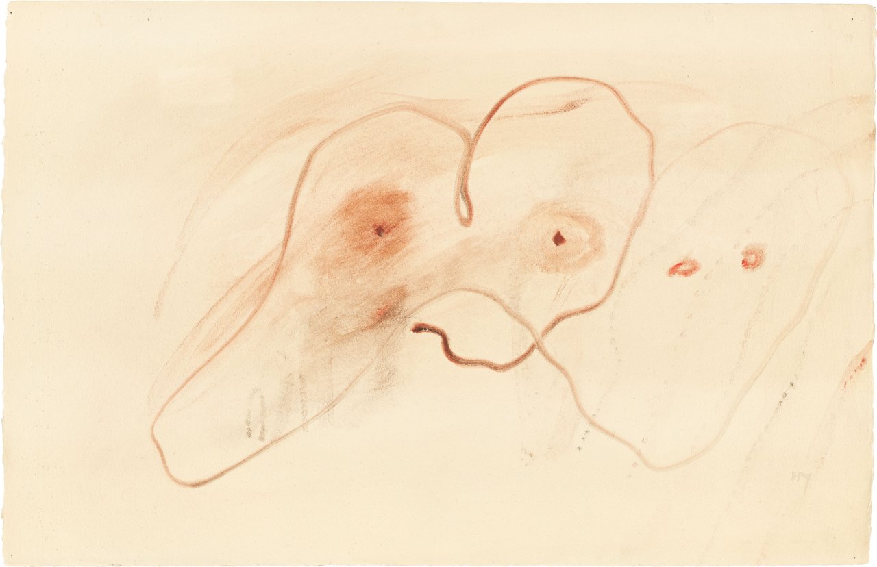 Auf diesem Bild ist das folgende Kunstwerk zu sehen: Henri Michaux. Ohne Titel. 1957.