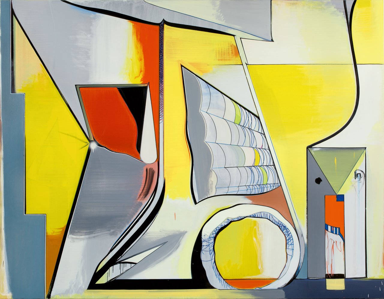 Auf diesem Bild ist das folgende Kunstwerk zu sehen: Thomas Scheibitz. „Le Matin“. 2012.