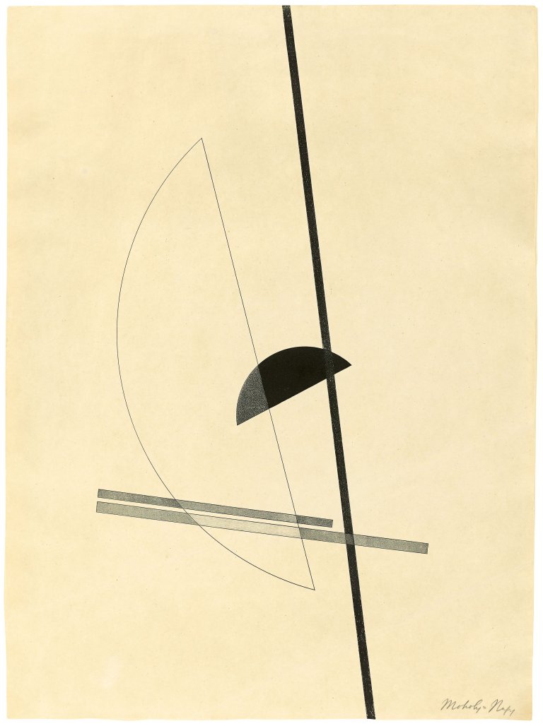Auf diesem Bild ist das folgende Kunstwerk zu sehen: László Moholy-Nagy. „Konstruktion“ IV. 1923.