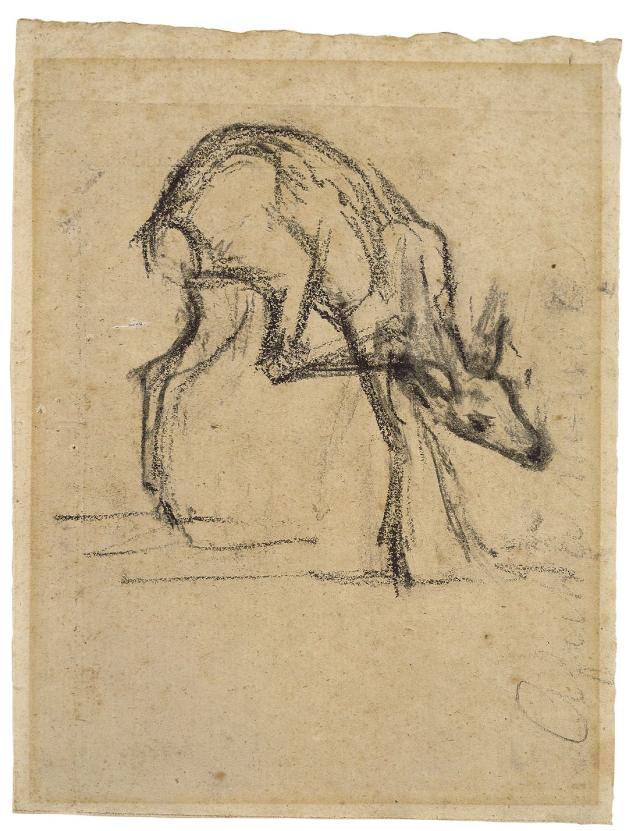 Auf diesem Bild ist das folgende Kunstwerk zu sehen: Franz Marc. „Rehskizze III“. 1908.