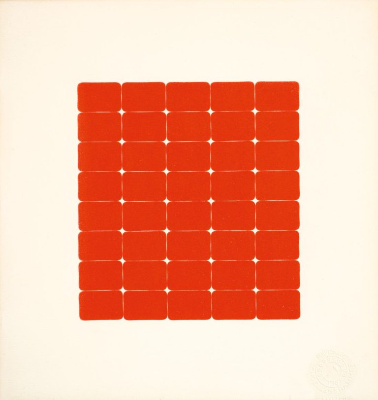 Auf diesem Bild ist das folgende Kunstwerk zu sehen: Peter Roehr. Ohne Titel (OB-14/3). Um 1965.