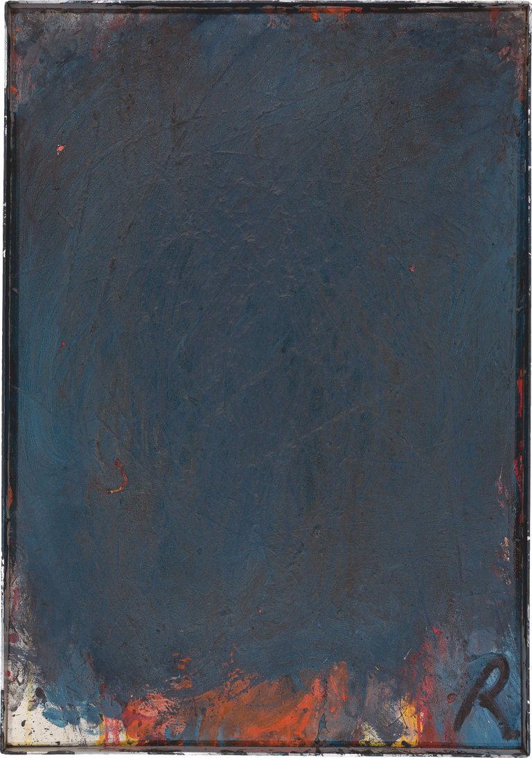Auf diesem Bild ist das folgende Kunstwerk zu sehen: Arnulf Rainer. „Fußmalerei“. 1977/89.