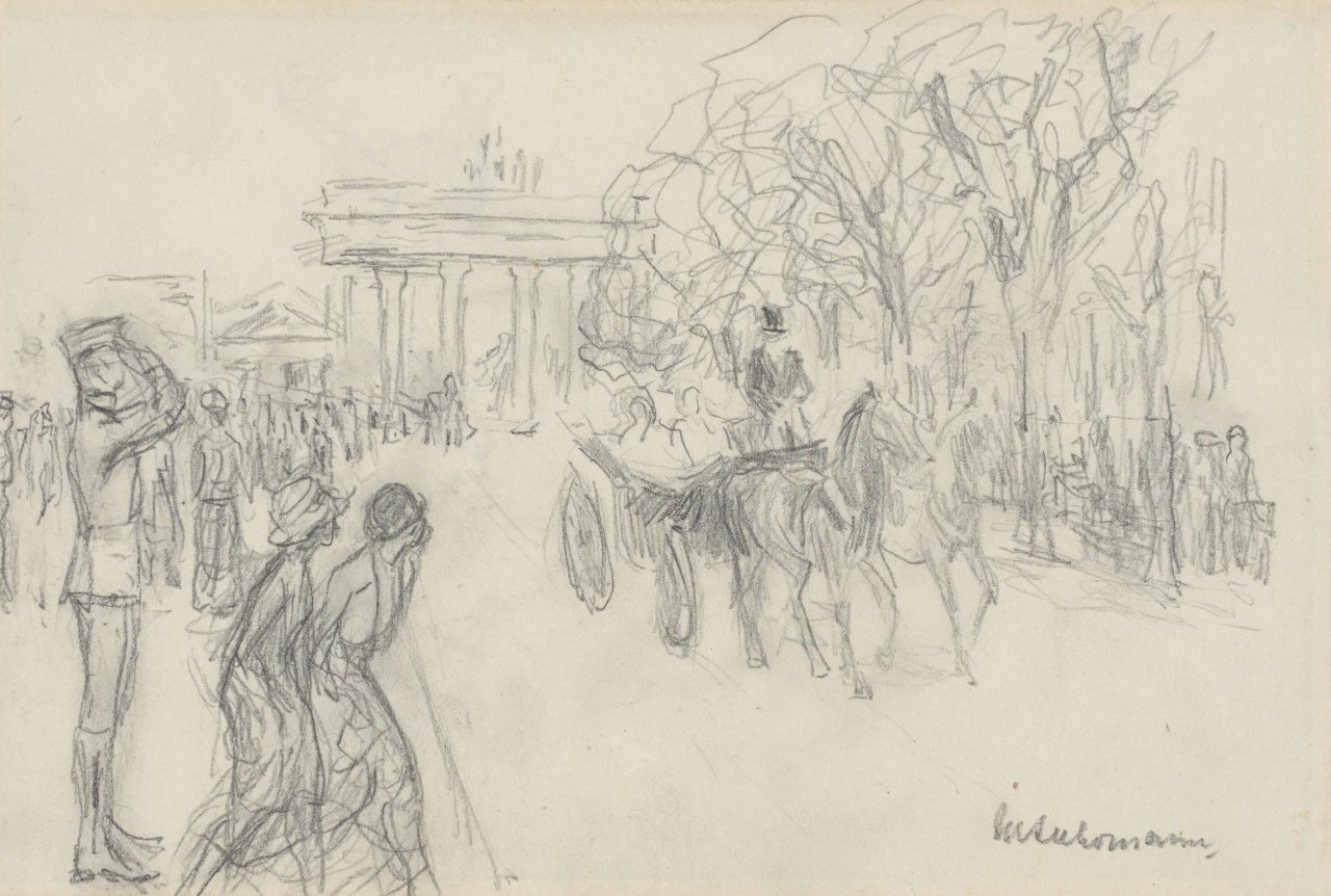 This picture shows the following artwork: Max Liebermann. ”Berlin ,Unter den Linden' mit Brandenburger Tor”. 1910/11.