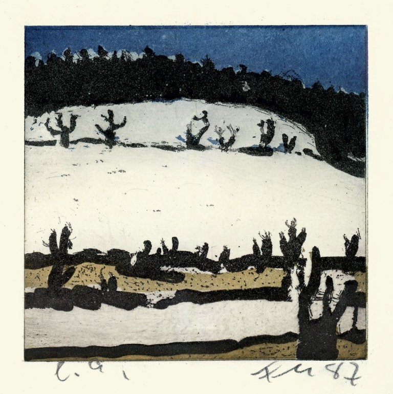 Auf diesem Bild ist das folgende Kunstwerk zu sehen: Klaus Fußmann. „Bonzelerhammer“ / „Jaipur“. 1986/1988.
