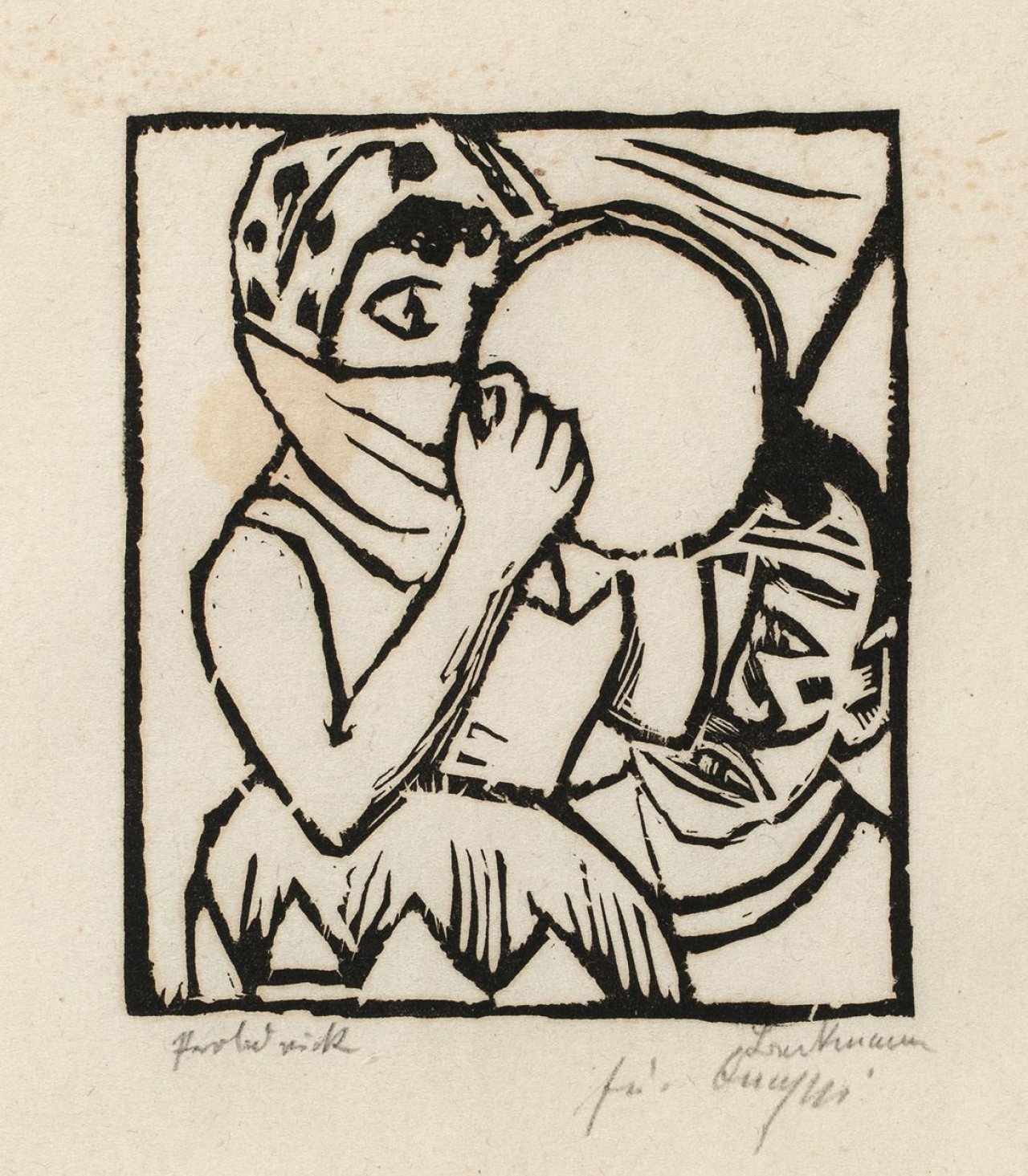 Auf diesem Bild ist das folgende Kunstwerk zu sehen: Max Beckmann. „Mädchen mit Tamburin“. 1922.
