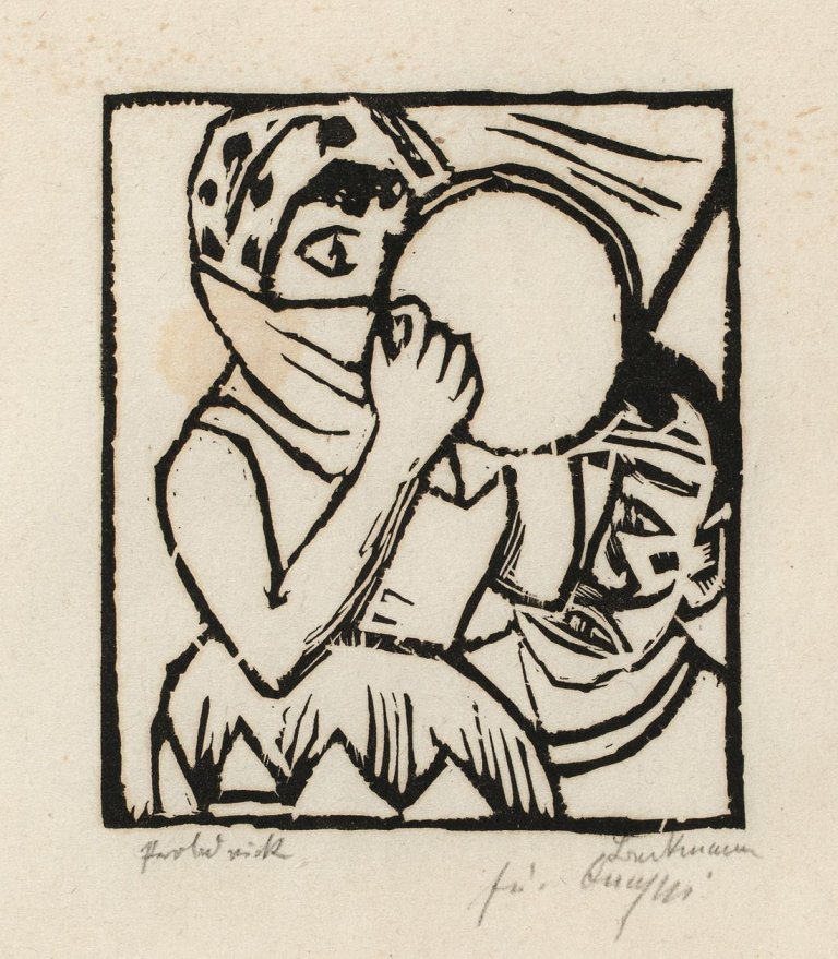 Auf diesem Bild ist das folgende Kunstwerk zu sehen: Max Beckmann. „Mädchen mit Tamburin“. 1922.