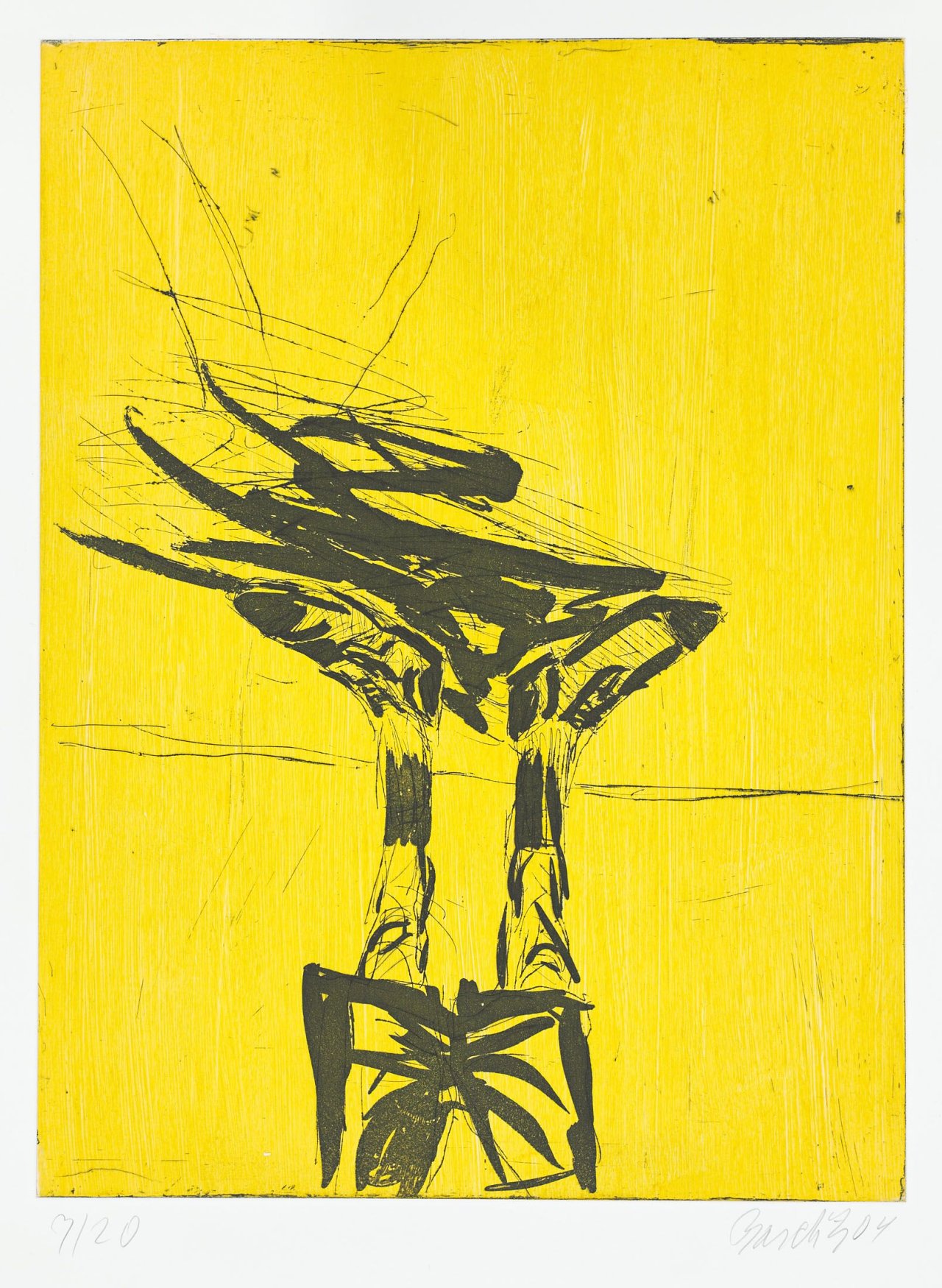 Auf diesem Bild ist das folgende Kunstwerk zu sehen: Georg Baselitz. Abends. 2004.