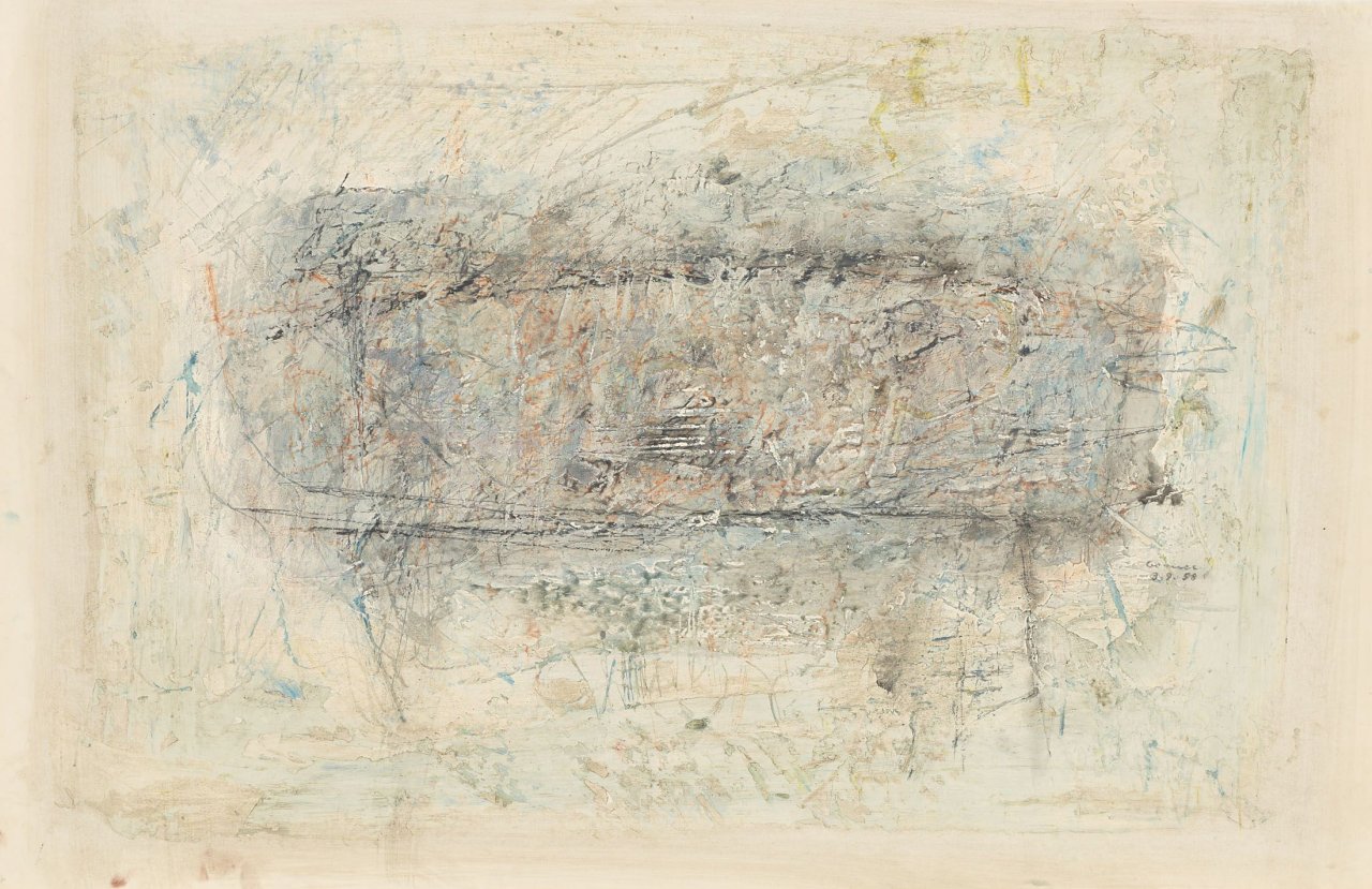 Auf diesem Bild ist das folgende Kunstwerk zu sehen: Bernd Berner. Ohne Titel. 1958.