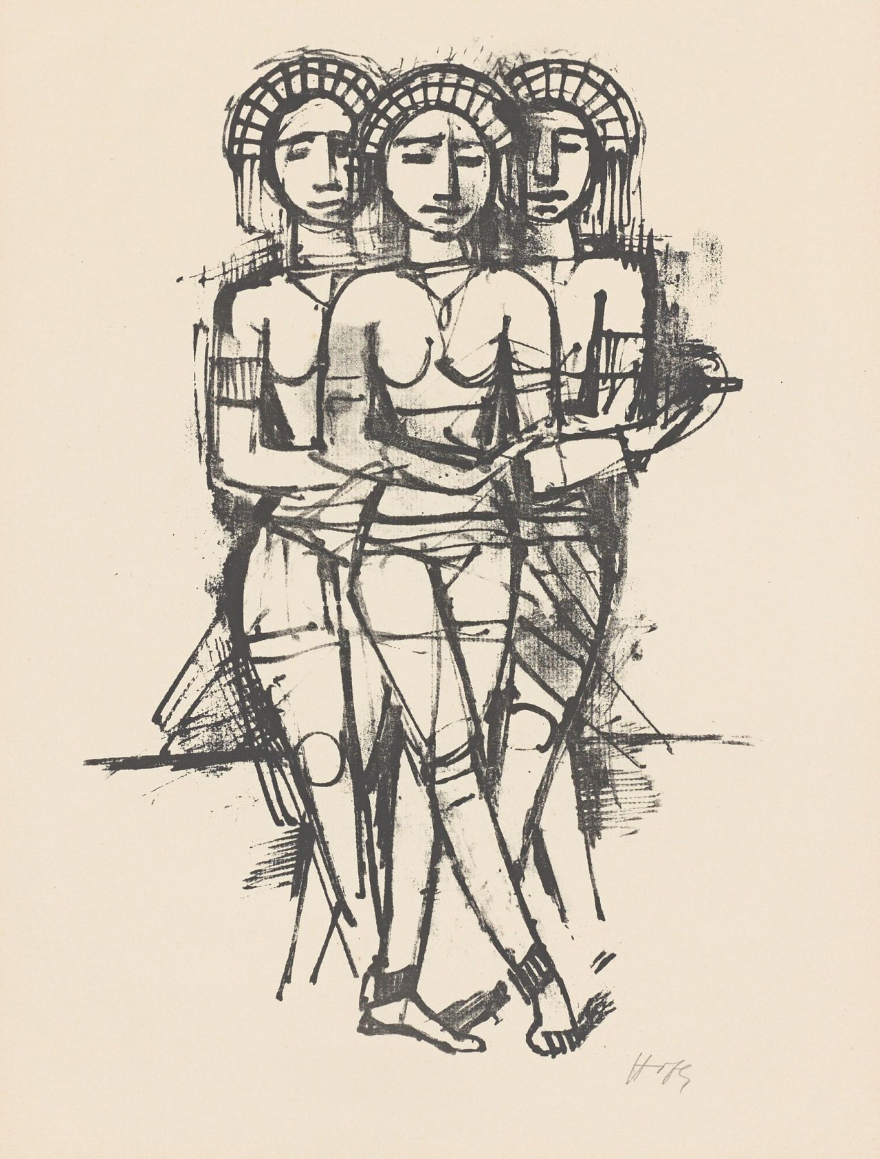 Auf diesem Bild ist das folgende Kunstwerk zu sehen: Karl Hofer. „Tanz“ / „Javanische Tänzerin“. 1921.