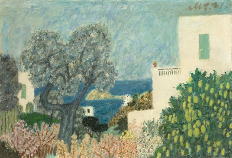 Auf diesem Bild ist das folgende Kunstwerk zu sehen: Max Peiffer Watenphul. „Haus Gilles auf Ischia“. 1949.