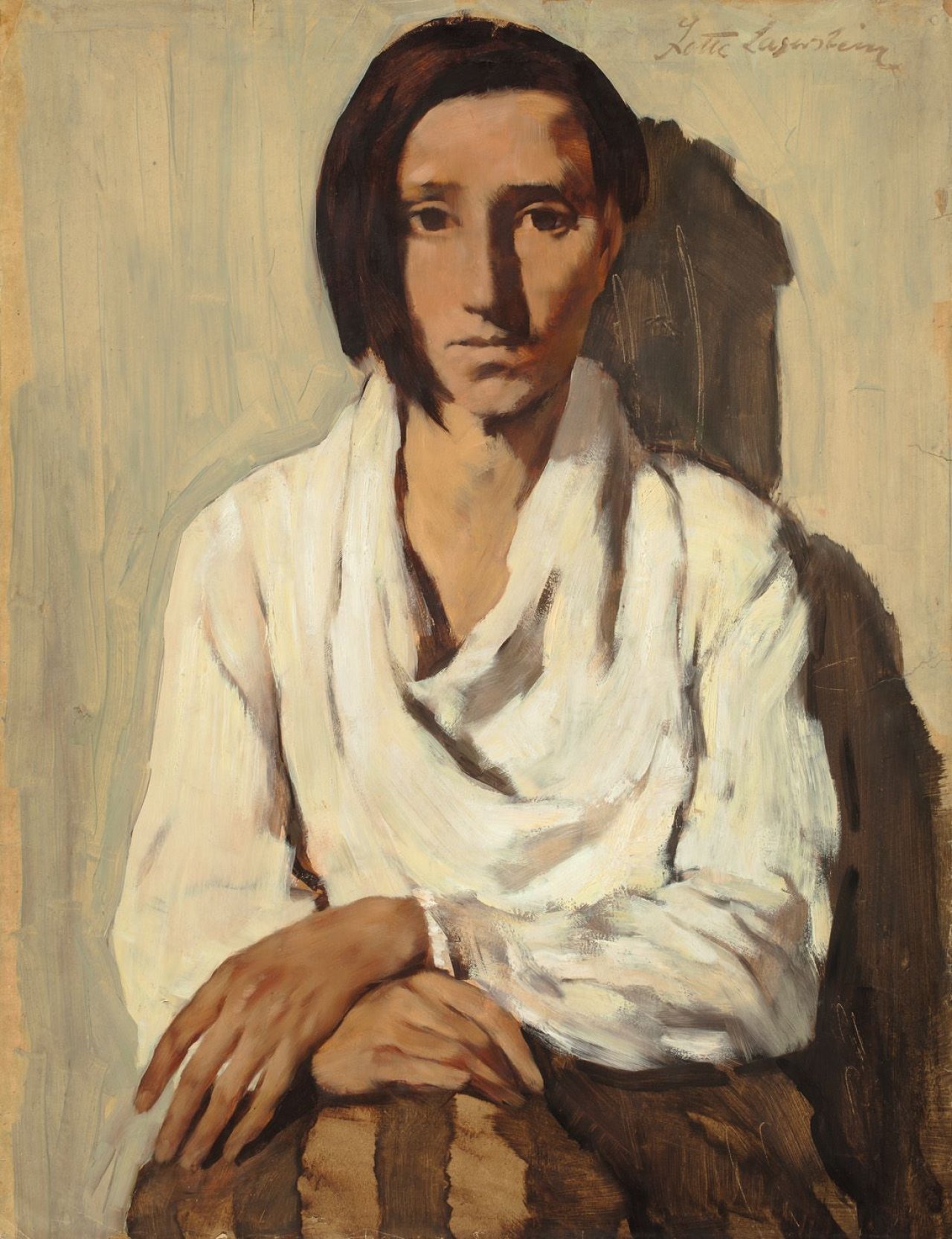 Auf diesem Bild ist das folgende Kunstwerk zu sehen: Lotte Laserstein. „Spanische Frau“. Um 1931.