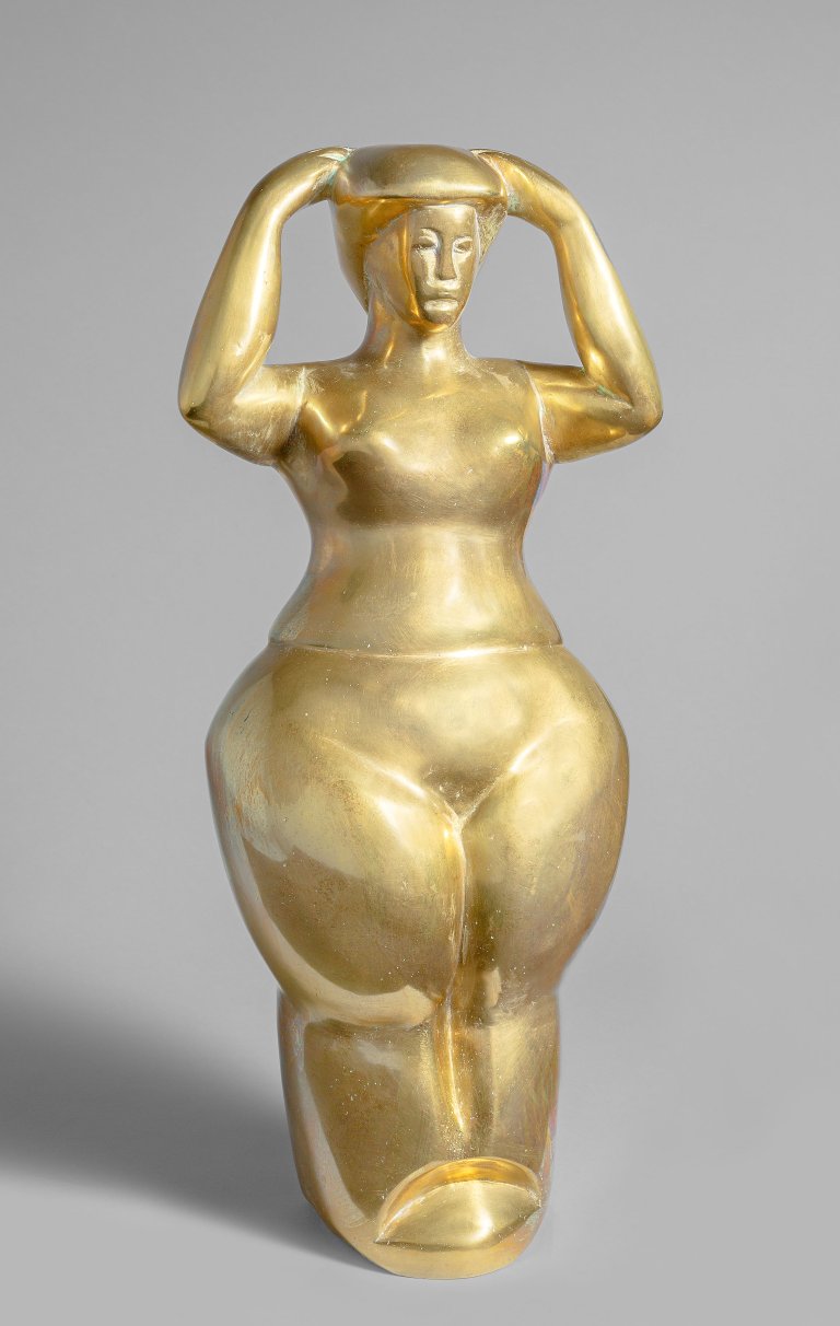Auf diesem Bild ist das folgende Kunstwerk zu sehen: Ludwig Gabriel Schrieber. „Stehende mit erhobenen Armen“. 1950.