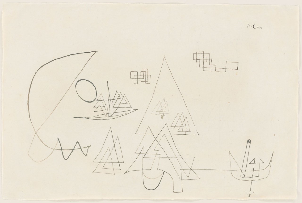 This picture shows the following artwork: Paul Klee. „Scheinbar fest verankert“. 1927.