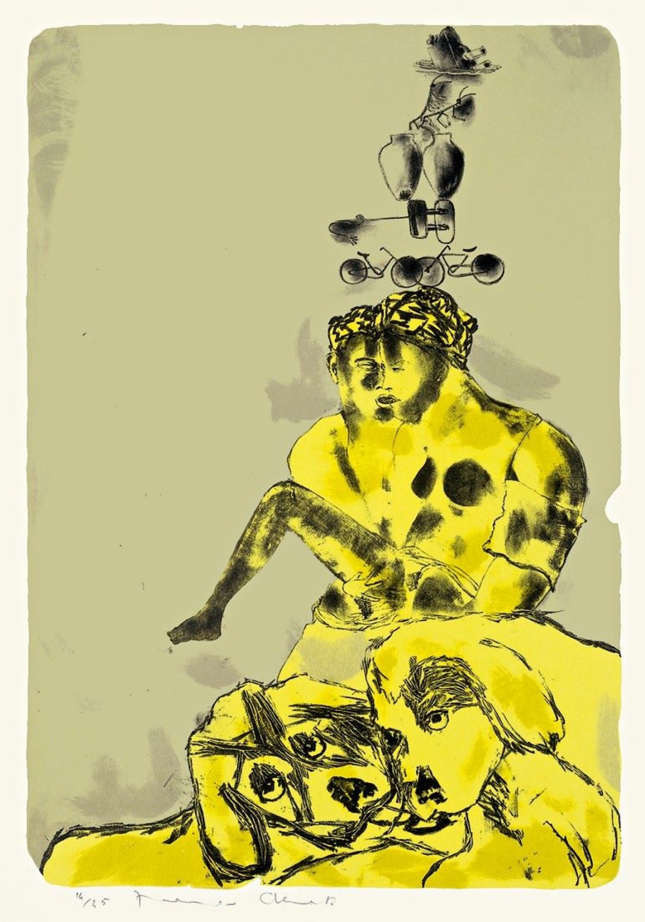Auf diesem Bild ist das folgende Kunstwerk zu sehen: Francesco Clemente. Ohne Titel. 1984.