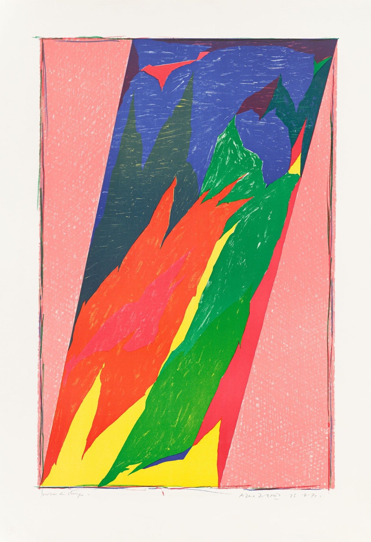 Auf diesem Bild ist das folgende Kunstwerk zu sehen: Piero Dorazio. Ohne Titel. 1971.